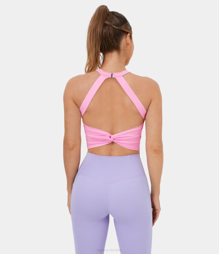 ropa activa ramillete BBV2NZ1672 mujer Halara Camiseta sin mangas de yoga corta y retorcida con aberturas y espalda descubierta de softlyzero