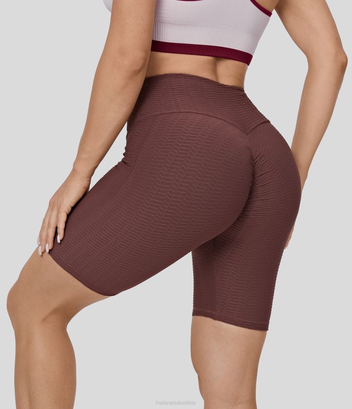 ropa activa andorra BBV2NZ1298 mujer Halara pantalones cortos de motociclista de yoga con levantamiento de glúteos cruzados de cintura alta y flujo sin costuras de 5 ''