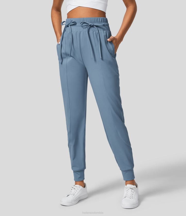ropa activa Sombra azul BBV2NZ88 mujer Halara joggers de yoga de tacto fresco con cordón ajustable y talle alto ventilados de softlyzero