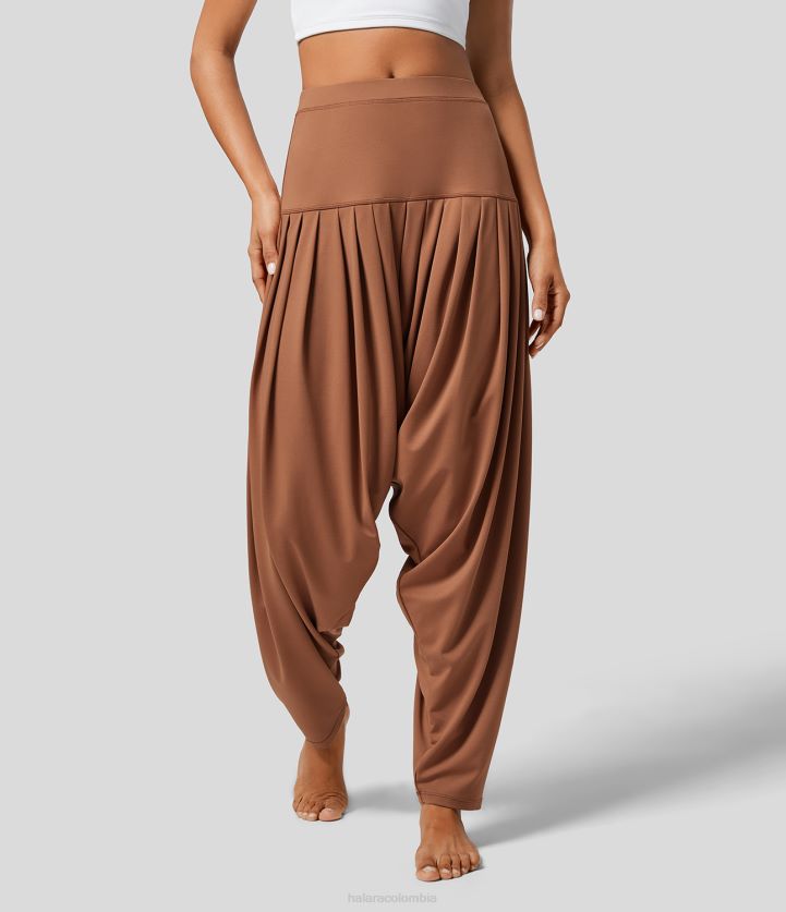 ropa activa original BBV2NZ68 mujer Halara joggers de yoga estilo harén con pliegues y talle alto