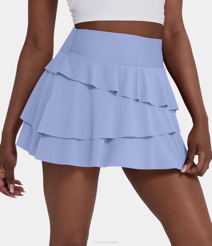 ropa activa Garza azul BBV2NZ644 mujer Halara Falda de tenis 2 en 1 de talle alto para todos los días-trufa