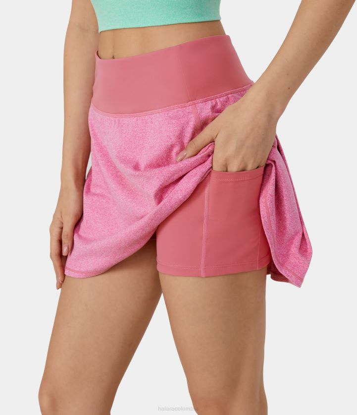ropa activa gloria de la mañana BBV2NZ672 mujer Halara falda de tenis 2 en 1 con bolsillo lateral y trasero de talle alto