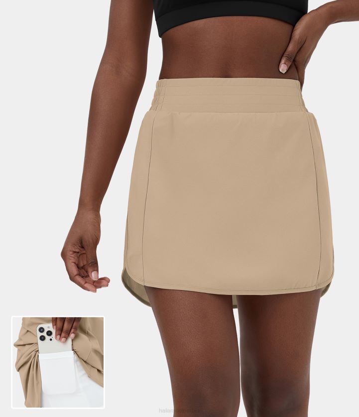 ropa activa roca BBV2NZ557 mujer Halara minifalda de golf 2 en 1 con bolsillo lateral y cintura alta