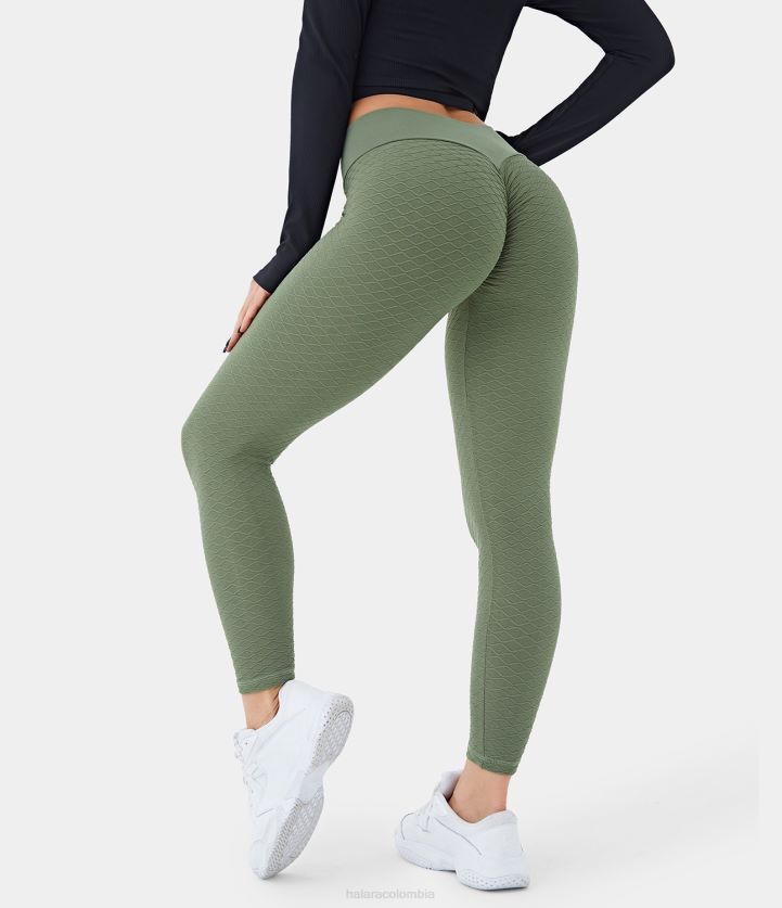 ropa activa eneldo BBV2NZ1526 mujer Halara leggins cruzados de talle medio y fluidos sin costuras