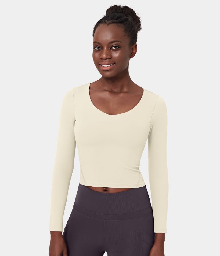 ropa activa estrella solitaria BBV2NZ1896 mujer Halara top deportivo de manga larga con cuello redondo