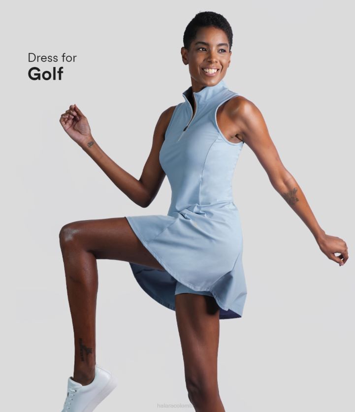 ropa activa ángel cae BBV2NZ846 mujer Halara Softlyzero aireado cuello alto cremallera bolsillo de 2 piezas fresco toque mini vestido activo pickleball