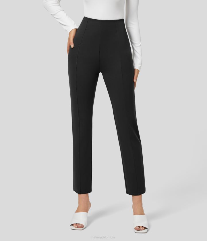 ropa negro BBV2NZ393 mujer Halara pantalones de trabajo ajustados con bolsillo lateral trasero y cintura alta